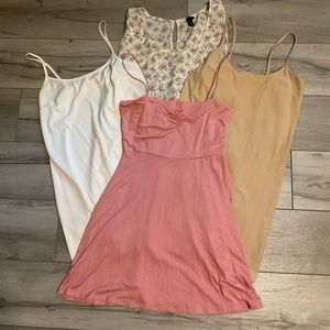 Dress bundle! Sheer Floral Pilgrim dress w/ 3 underlay dresses.